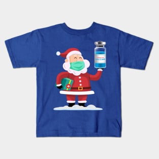 Shanta Claus with COVID 19 VACCINE Kids T-Shirt